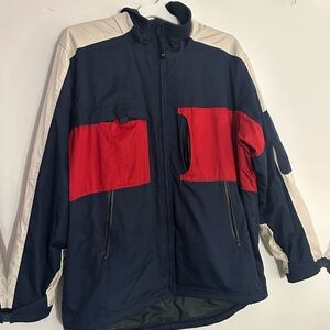 Vintage Tommy Hilfiger Jacket Colorblock Flag VTG 90s XL Mens Warm Winter